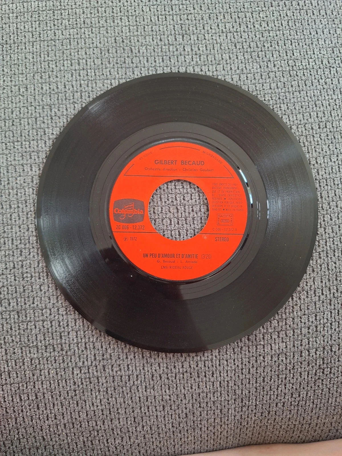 Disco de vinil de 45 RPM Columbia 2C 006 12372 – photo 3
